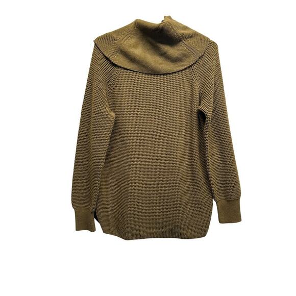 Michael Kors Camel Brown Cowl Neck Chunky Knit Sweater Women’s Large - Picture 6 of 9